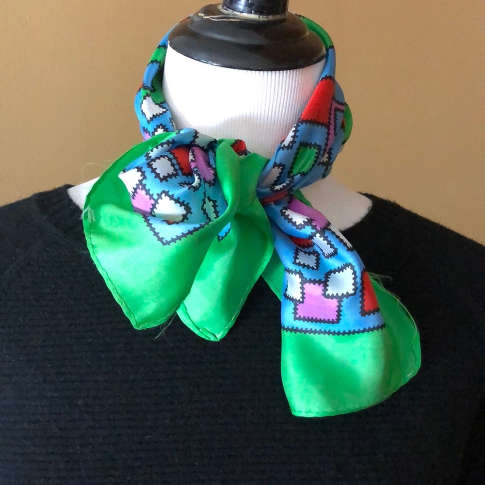 βSoldβ. Vintage 80βs Graphic COLOR BLOCKS Primary Colors - Picture 4 of 8
